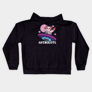 Astrolotl Axolotl Astronauts Funny Chubby Axolotl Kawaii Kids Hoodie